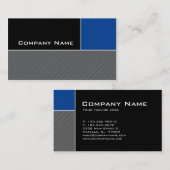 建設業カードモダンな青い縞 名刺 (正面/裏面)