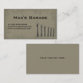 建設業カード建築業者のレンチ 名刺 (正面/裏面)