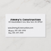 建設業カード 名刺 (裏面)