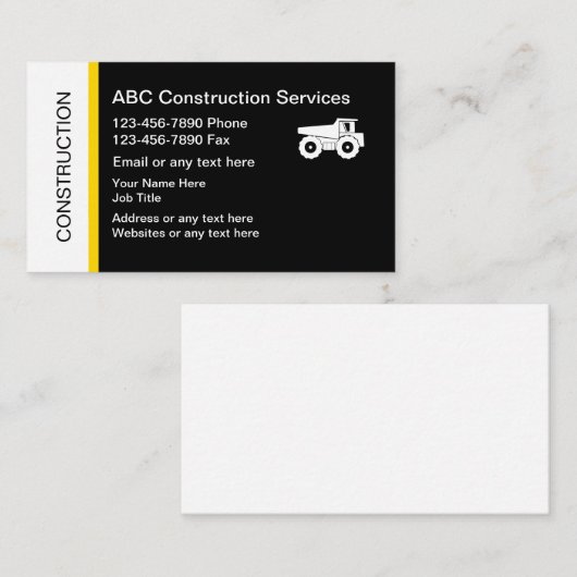 建設業カード 名刺 (正面/裏面)