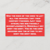 建設業カード 名刺 (裏面)