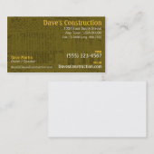 建設業カード 名刺 (正面/裏面)