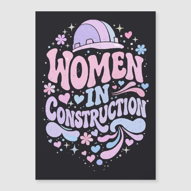 建設業界の女性を讃えるレトロなエンパワーメント (正面)