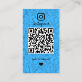 建設業 Instagram Blue | QRコード 名刺 (裏面)