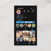 建設業 Instagram Blue | QRコード 名刺 (正面)