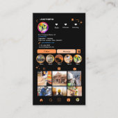 建設業Instagramオレンジ | QRコード 名刺 (正面)