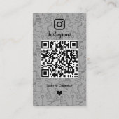 建設業InstagramグレーQRコード 名刺 (裏面)