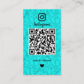 建設業Instagramターコイズ | QRコード 名刺 (裏面)