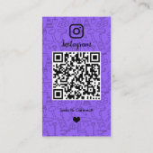 建設業Instagramパープル | QRコード 名刺 (裏面)