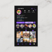 建設業Instagramパープル | QRコード 名刺 (正面)