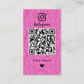 建設業InstagramピンクQRコード 名刺 (裏面)