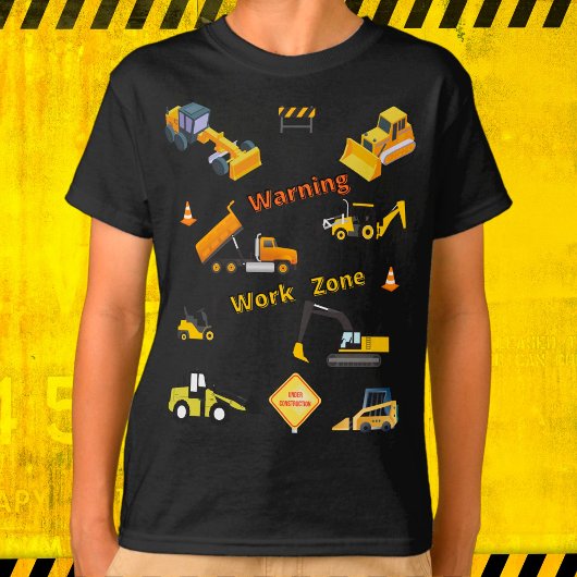 建設注意作業区域 Tシャツ