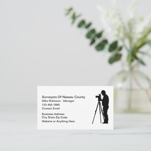 建設測量士の名刺（新規） 名刺 (スタンド正面)