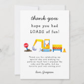 建設現場で楽しい誕生日 サンキューカード (正面)