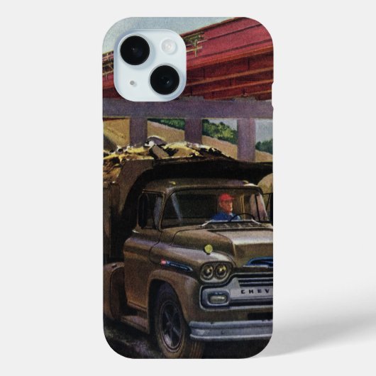 建設現場のビンテージ・ビジネス・ダンプ・トラック Case-Mate iPhoneケース (裏面)