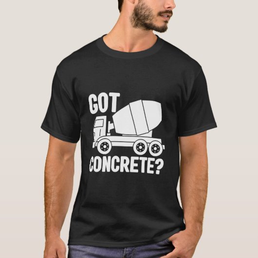 建設現場のミキサー車 Tシャツ (正面)
