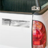 建設用クレーンおよび空の白黒写真 バンパーステッカー (トラック上)