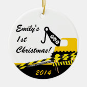 建設用クレーンのパーソナライズな一流のオーナメント セラミックオーナメント (正面)