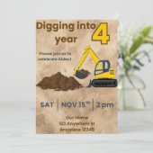 建設用ショベルカーの招待状 招待状 (スタンド正面)