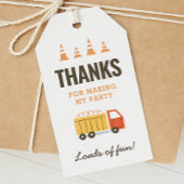 建設用ダンプトラックの誕生日パーティー景品ギフト ギフトタグ