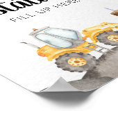 建設用トラック給油駅パーティーサイン ポスター (角)