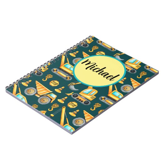 建設用トラック スパイラル ノートブック、マイケル ノートブック (左側)