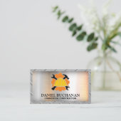 建設用ハンマー付きレンチヘルメット 名刺 (スタンド正面)