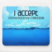 「建設的な批判」モチベーション肯定 マウスパッド (正面)