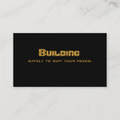 建設請負業者の名刺の木製の穀物2 名刺 (裏面)