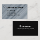 建設請負業者の金属の名刺2 名刺 (正面/裏面)