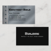 建設請負業者の金属の名刺 名刺 (正面/裏面)