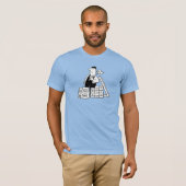 建設資材を持つ建設作業員 Tシャツ (正面フル)