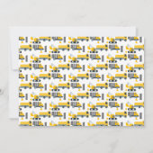 建設車両の誕生日ダンプ ビッグワン 招待状 (裏面)