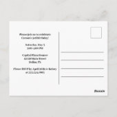 建設車両男子カスタム誕生日パーティー ポストカード (裏面)