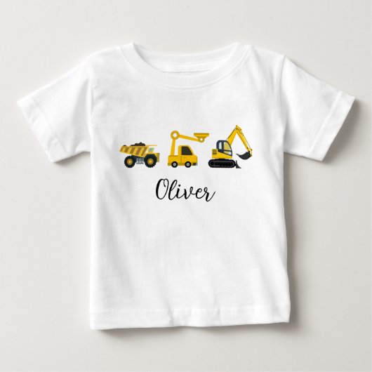 建設車両 – ダンプトラック ベビーTシャツ (正面)