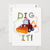 建設車両It Tシャツとギフトを掘る ポストカード (正面/裏面)