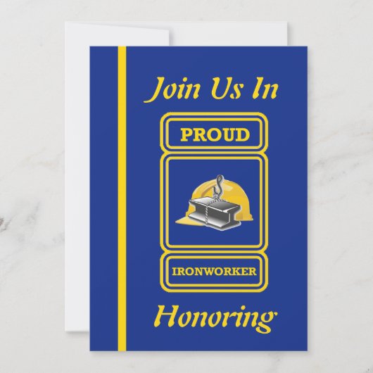 建設鉄骨工退職招待状 招待状 (正面)