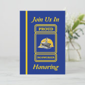 建設鉄骨工退職招待状 招待状 (スタンド正面)