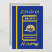 建設鉄骨工退職招待状 招待状 (正面/裏面)