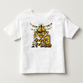 建設1歳の誕生日パーティー トドラーTシャツ