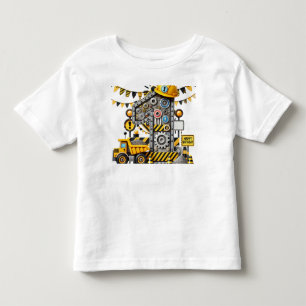 建設1歳の誕生日パーティー トドラーTシャツ