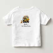 建設1歳の誕生日パーティー トドラーTシャツ (裏面)
