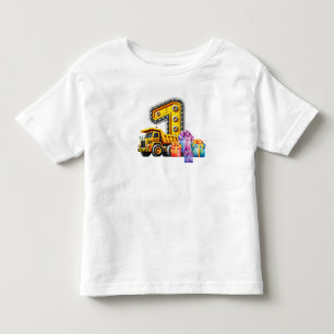 建設1歳の誕生日パーティー トドラーTシャツ