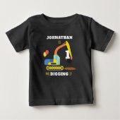 建設1歳の誕生日 ベビーTシャツ (正面)