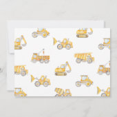 建設3歳誕生日写真招待状 招待状 (裏面)