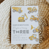 建設3歳誕生日招待状 招待状