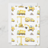 建設8歳の誕生日招待状 招待状 (裏面)