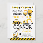 建設、ダンプトラック 招待状 (正面)