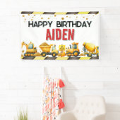 建設 ハッピー バースデー バナー 横断幕 (インサイチュ)