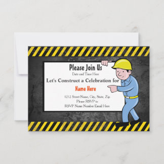 建設 誕生日パーティー 招待状